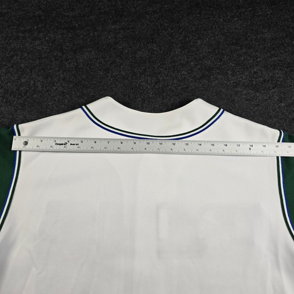 Vtg 90s Majestic Tampa Bay Rays MLB Baseball Jersey White Green Men's XL - Picture 7 of 11